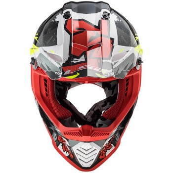 Мотошлем LS2 MX437 FAST EVO CRUSHER black red